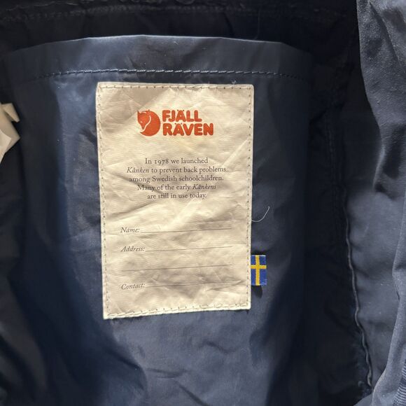 Fjallraven Kanken Classic Canvas Backpack Faded Deep Blue Unisex Travel School - Picture 9 of 16